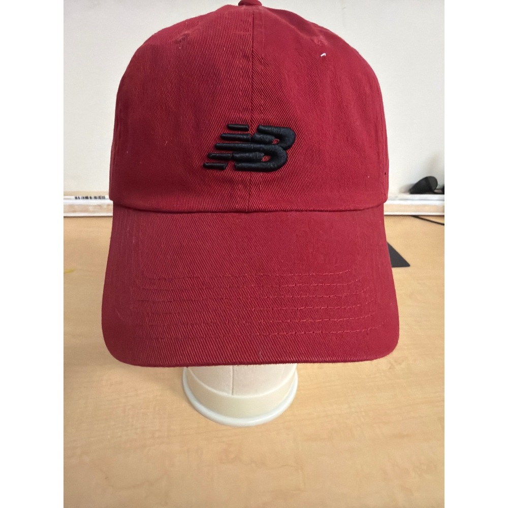 New Balance Classic Curved Brim Hat Red Black NB Logo Strapback LAH91014-CR